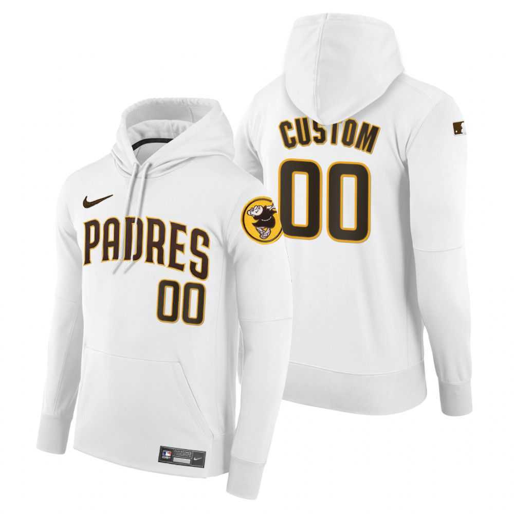 Men Pittsburgh Pirates 00 Custom white home hoodie 2021 MLB Nike Jerseys